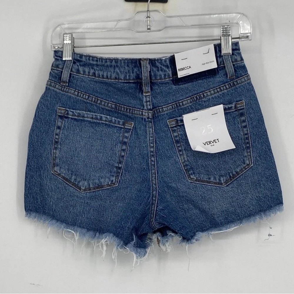 Vervet Trendy Blue Distressed Denim Shorts - Picture 2 of 7